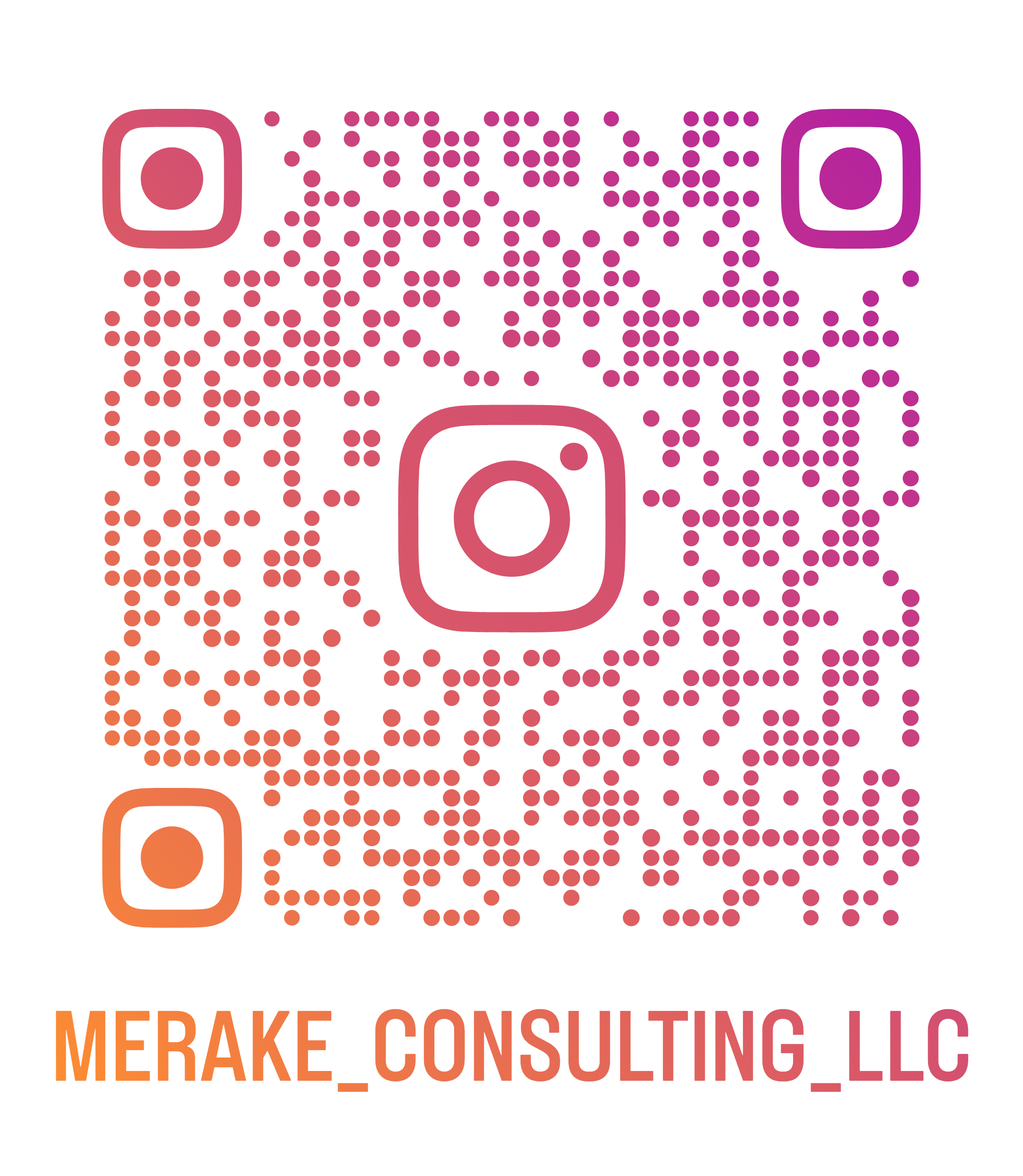 Scan to visit Merake Consulting on Instagram